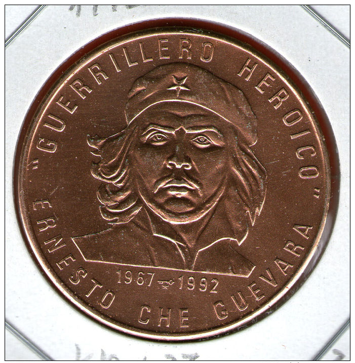 CUBA / KUBA *** 1 Peso 1992 ***  Cobre / Copper / Kupfer - KM# 437 - 37,9mm - 25th Anniv. Death Of Ernesto Che Guevara - Cuba