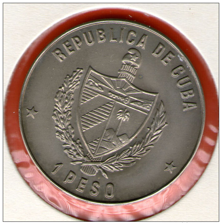 CUBA / KUBA *** 1 Peso 1977 ***  Cu-Ni - KM# 190 - 30mm - 60th Anniversary Of Socialist Revolution - LENIN - Cuba