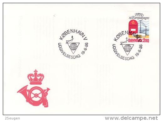 DENMARK 1986 EUROPA SYMPATHY ISSUE   FDC - European Ideas