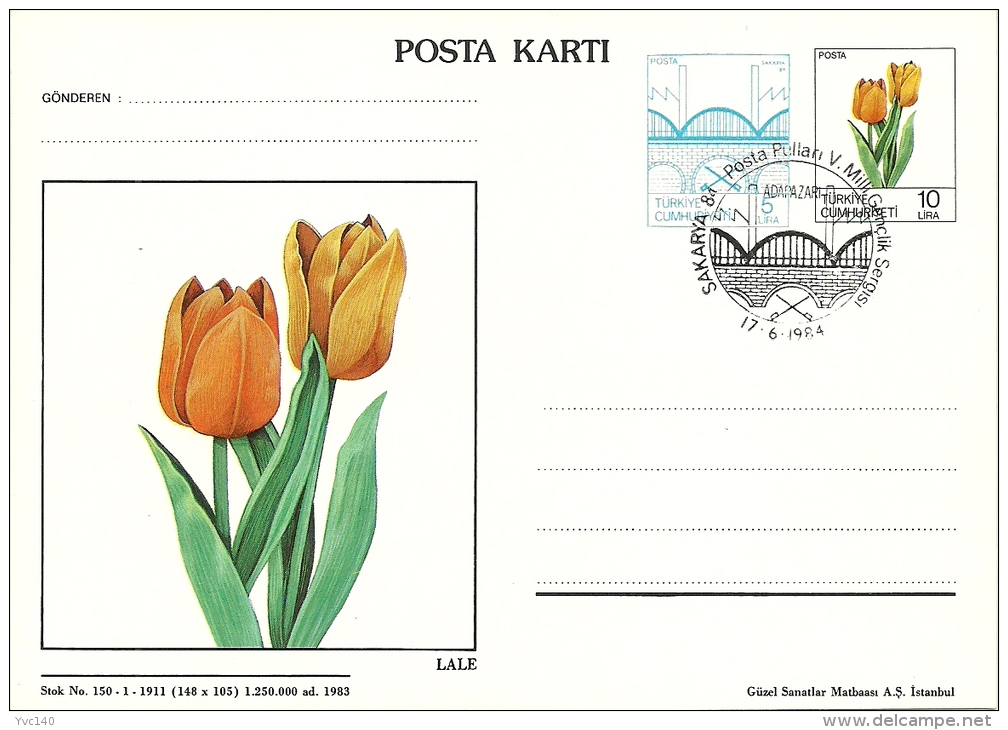 Turkey; 1984 Postal Stationery "Stamp Exhibition Sakarya'84" - Entiers Postaux