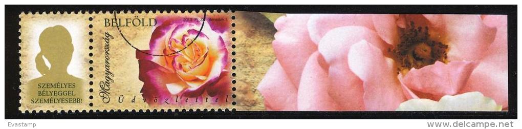 HUNGARY-2013. SPECIMEN - Roses/Flower Personalized Stamp With "Belföld" - Oblitérés