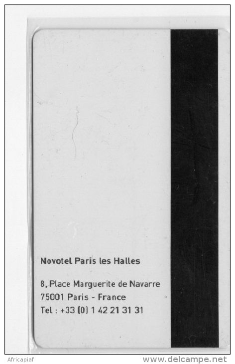 CLEF D´HOTEL GROUPE NOVOTEL PARIS LES HALLES - Tarjetas-llave De Hotel