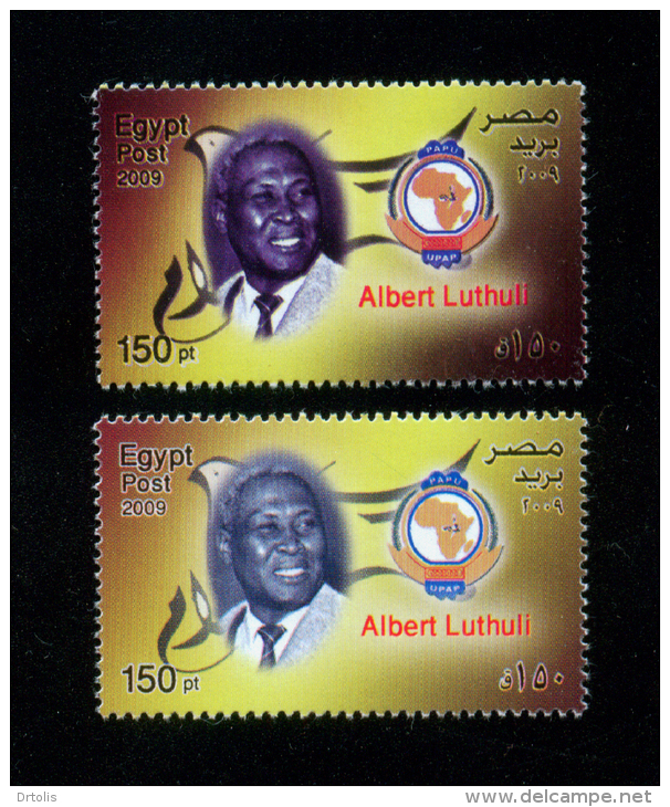 EGYPT / 2009 / COLOR VARIETY / SOUTH AFRICA /  ALBERT LUTHULI / NOBEL PRIZE IN PEACE / MNH / VF - Ungebraucht