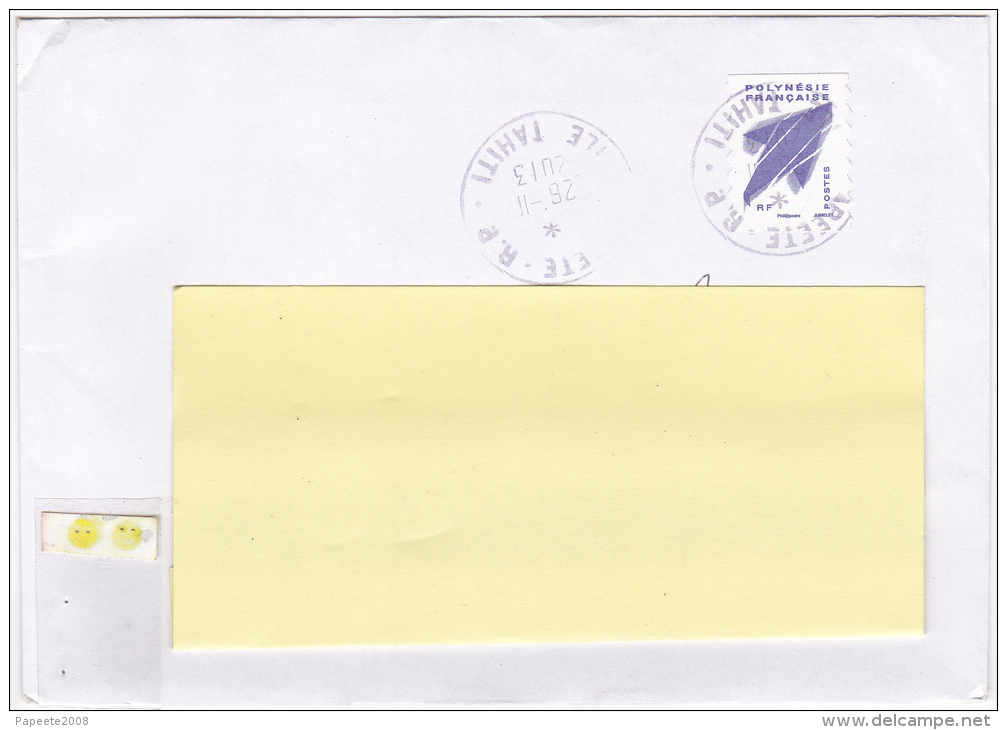 Polynésie Française / Papeete - Ile De Tahiti - 1 Enveloppe Timbrée En 2013 - Lettres & Documents