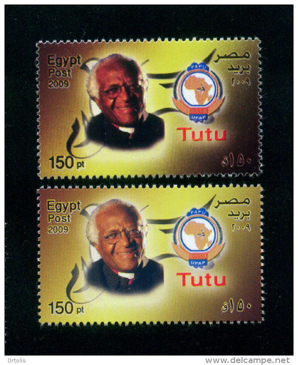 EGYPT / 2009 / COLOR VARIETY / SOUTH AFRICA / TUTU / NOBEL PRIZE IN PEACE / MNH / VF - Ungebraucht