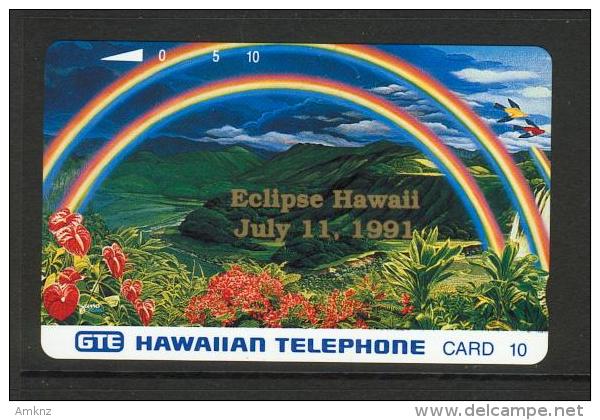 Hawaii GTE - 1991 10 Unit - Rainbow Valley - "Eclipse" Overprint - HAW-16 - Mint - Hawaii