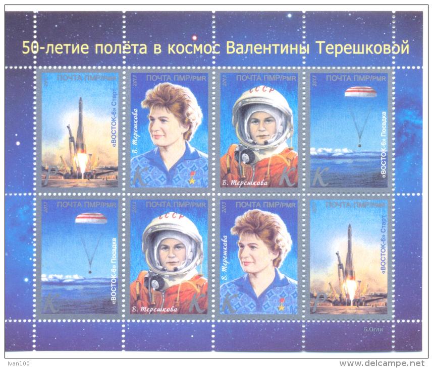 2013. 50y Of First Women´s Space Flight Of  V. Tereshkova, Sheetlet, Mint/** - Rusland En USSR