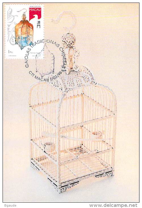 MACAO CARTE Maximum  NUM.YVERT 803 CAGE A OISEAU CHINOISE - Maximum Cards