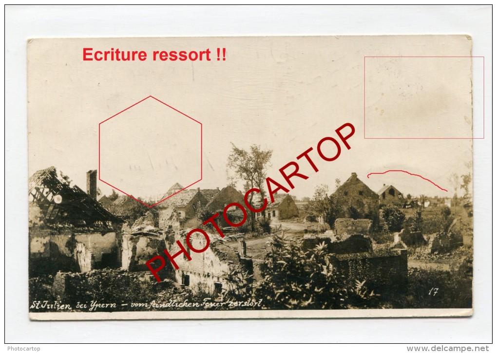 SINT-JULIAAN-St JULIEN-Carte Photo Allemande-Guerre14-18-1WK-BELGIQUE-BELGIEN-Flandern-Feldpost- - Langemark-Pölkapelle