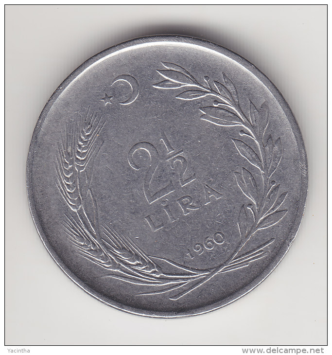 @Y@  Turkije   2 1/2   Lira  1960     (item 2492) - Turquia