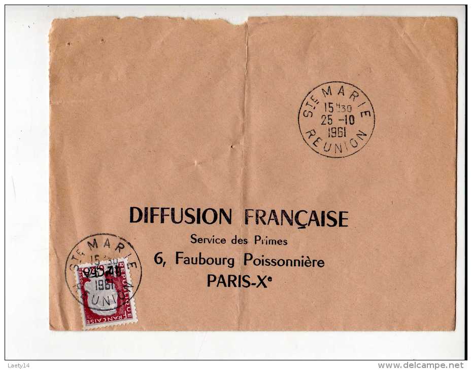 Lettre Reunion Ste Marie - Timbres-taxe