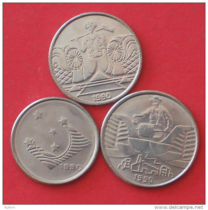 BRAZIL        3 Coins   -    (Nº03922) - Mezclas - Monedas