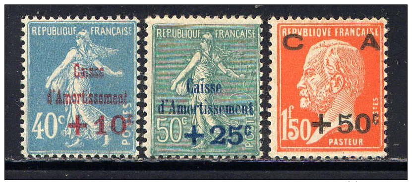 FRANCE - N° 246/248* - AU PROFIT DE LA CAISSE D'AMORTISSEMENT - Unused Stamps