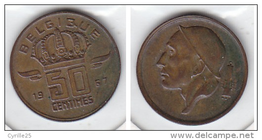 50 CENTIMES Bronze Baudouin 1967 FR - 50 Cents