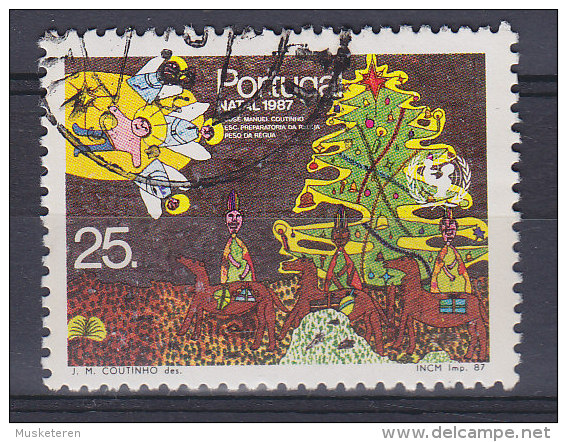 Portugal 1987 Mi. 1736 A     25.00 (E) Weihnachten Christmas Jul Noel Natale Navidad Kinderzeichnung - Oblitérés