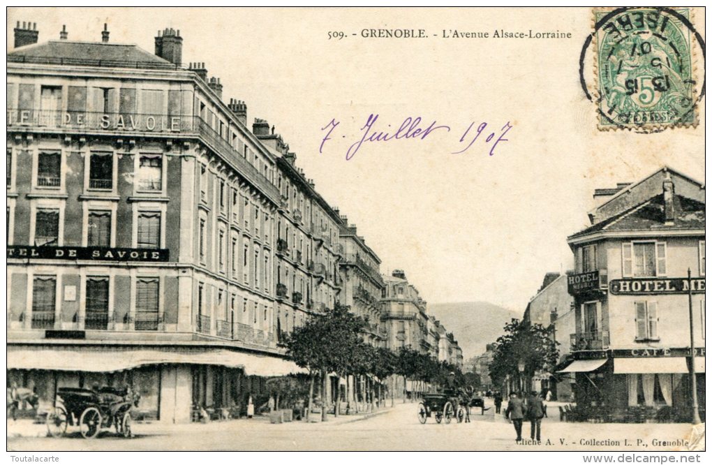 CPA 38  GRENOBLE L AVENUE ALSACE LORRAINE 1907 - Grenoble