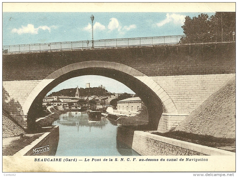 30 BEAUCAIRE CANAL DE NAVIGATION PONT CHEMIN DE FER  GARD - Beaucaire