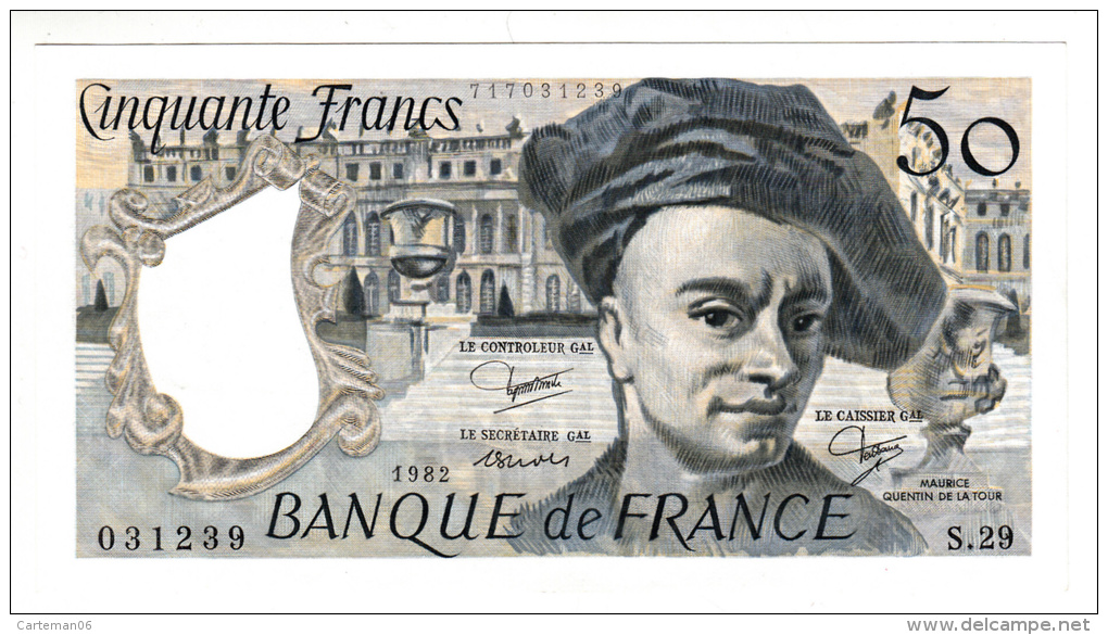 Billet - 50 Francs - Quentin De La Tour - 1982 - Lettre S.29 - Cat Fayette N°67 - 50 F 1976-1992 ''Quentin De La Tour''