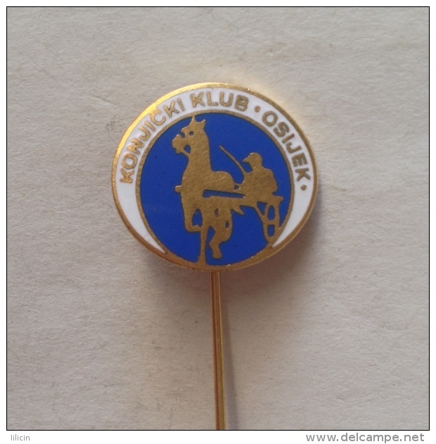 Badge Pin ZN000578 - Equestrianism (Horseback Riding) Yugoslavia Croatia Osijek - Other & Unclassified