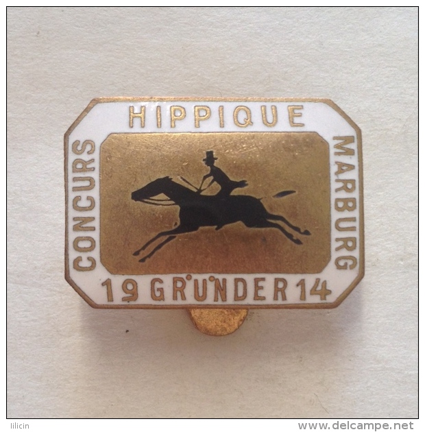 Badge Pin ZN000580 - Equestrianism (Horseback Riding) Germany Marburg 1914 - Other & Unclassified