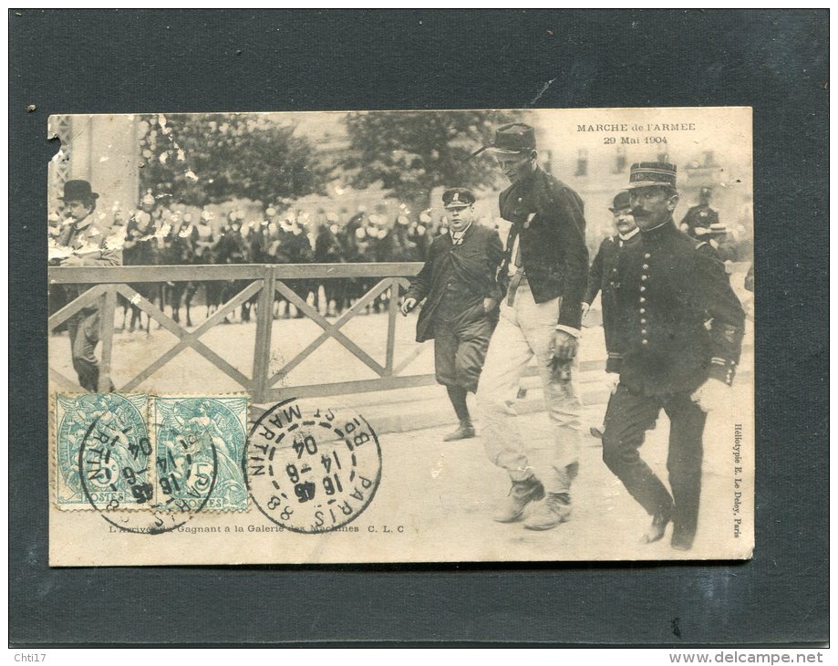 PARIS 03 ARRONDISSEMENT BVD SAINT MARTIN SPORT LA MARCHE DE L ARMEE LE GAGNANT CIRC  OUI     / 1904  EDIT - Paris (03)