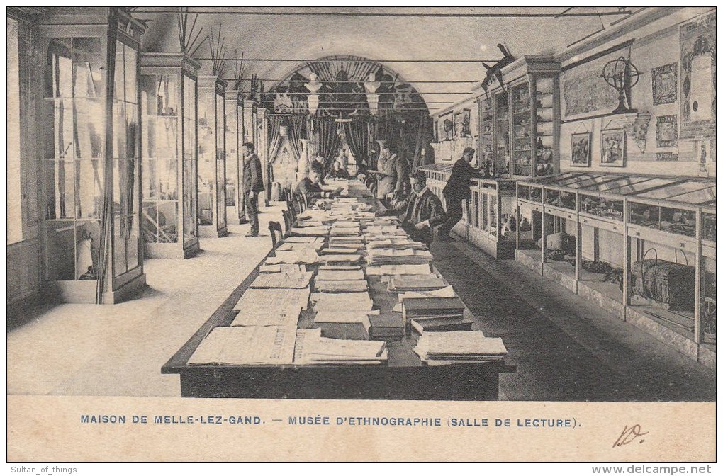 Cpa/pk 1905 Melle Maison De Melle-lez-Gand Musée D'ethnographie ( Salle De Lecture ) - Melle