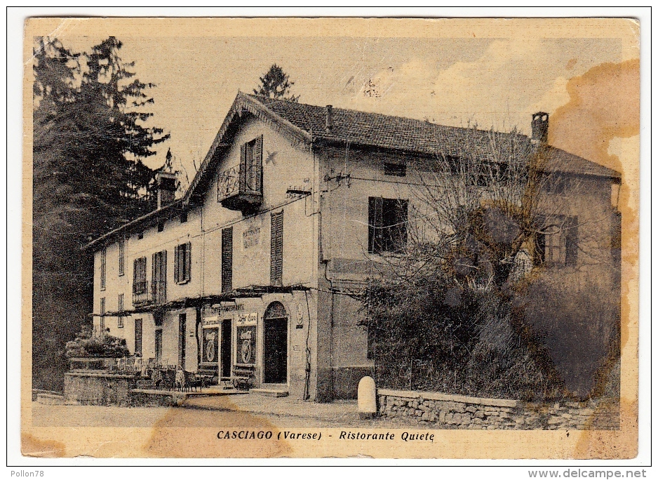 CASCIAGO - RISTORANTE QUIETE - VARESE - 1956 - Vedi Retro - Varese