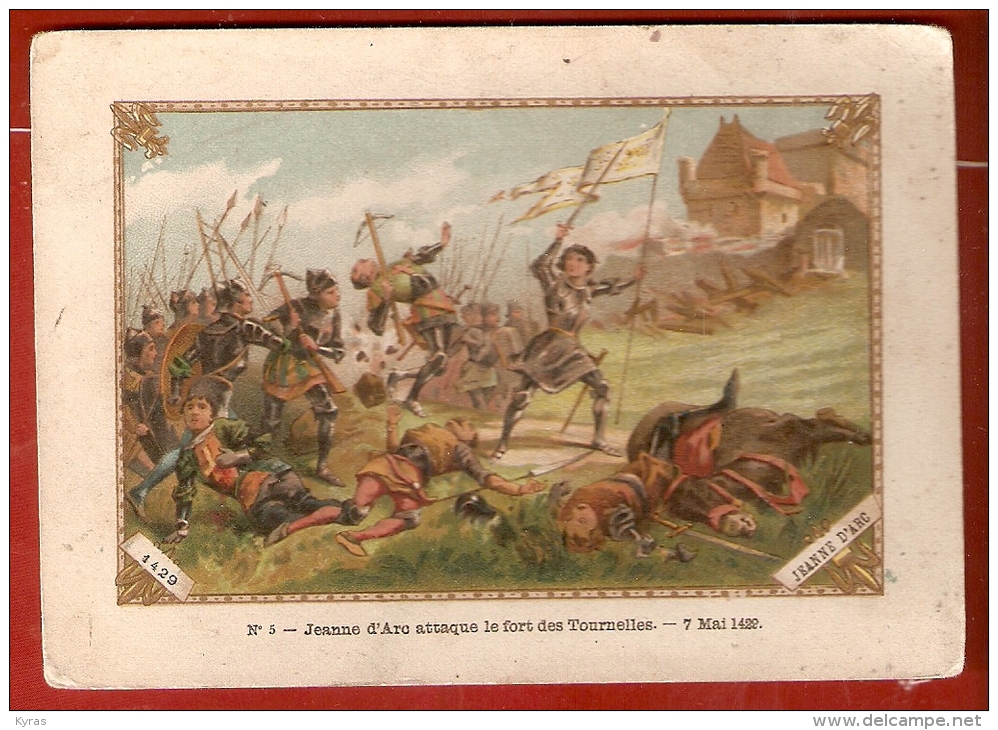 IMAGE 8,5 X 12,5  JEANNE D'ARC DELIVRE ORLEANS . N° 5 . Jeanne D'Arc Attaque Le Fort Des Tournelles . 7 Mai 1422 - Histoire