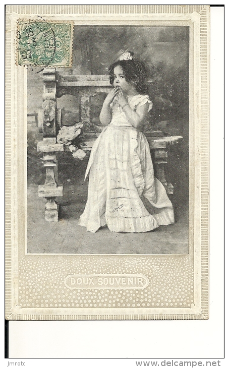 Cpa   , Doux Souvenir , Petite Fille  1907 - Autres & Non Classés