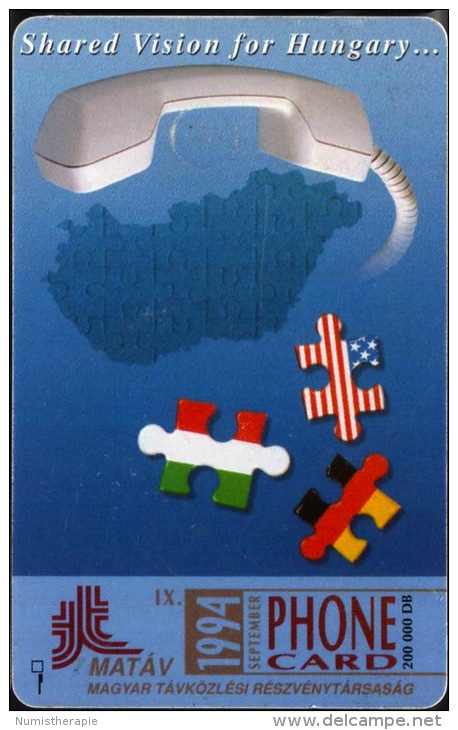 Hongrie : MATÁV TELEFON KÁRTYA 50 EGYSÉG Septembre 1994 - Téléphones