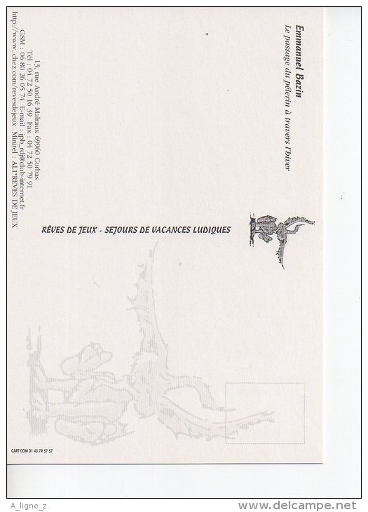 REF 155 : CPM 2 Scans Cart'com Cartcom Tirage Privé REVES DE JEUX CORBAS Emmanuel BAZIN - Comicfiguren