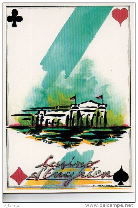 REF 155 : CPM Carte Du Salon D'Engien Les Bains Y MAUGER 1991 - Bourses & Salons De Collections