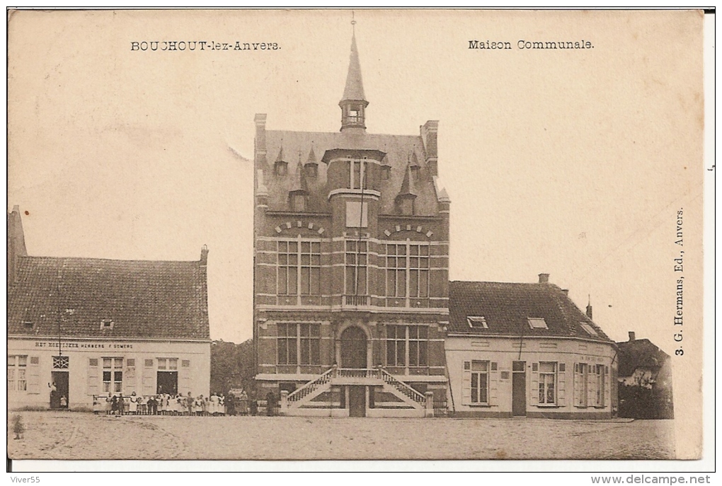 Bouchout-lez-Anvers - Maison-Communale 1909 (Geanimeerd) - Boechout