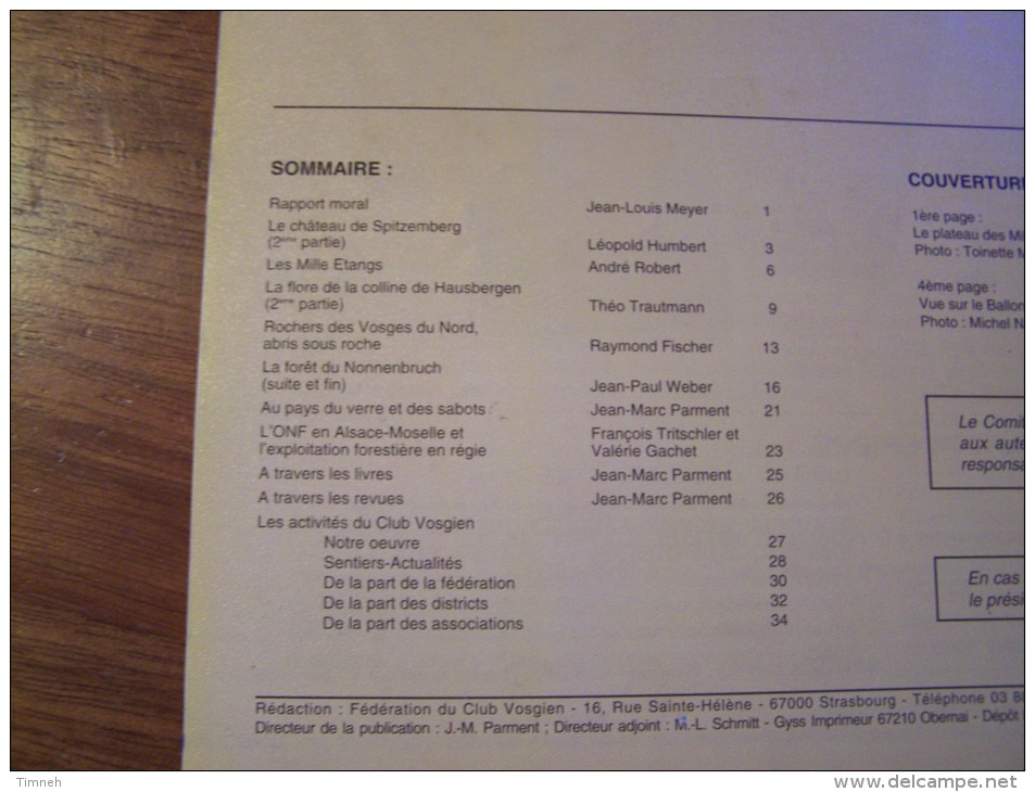 N°3 LES VOSGES Revue De Tourisme 77e Année CLUB VOSGIEN 1998 - Tourisme & Régions