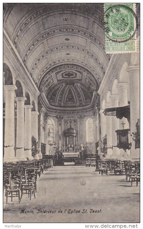 MENIN - Intérieur De L'Eglise St. Vaast ° - Menen