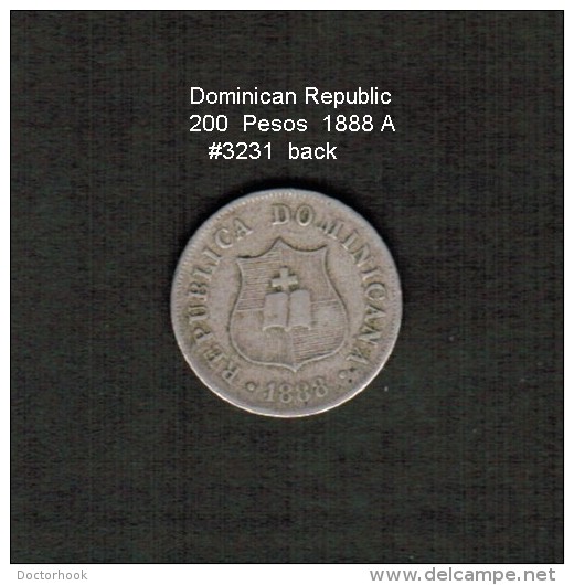 DOMINICAN REPUBLIC    2 1/2  CENTAVOS  1888 A  (KM # 7.3) - Dominicana