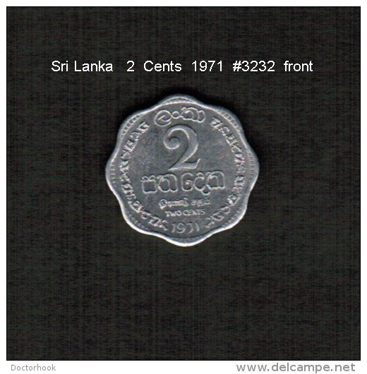 SRI LANKA    2  CENTS  1971  (KM # 138) - Sri Lanka