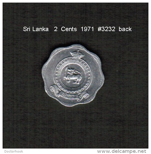 SRI LANKA    2  CENTS  1971  (KM # 138) - Sri Lanka
