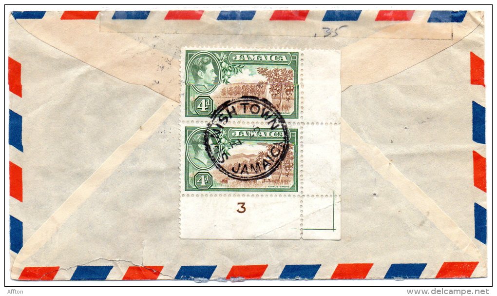 Jamaica Old Cover Mailed To USA - Jamaica (...-1961)