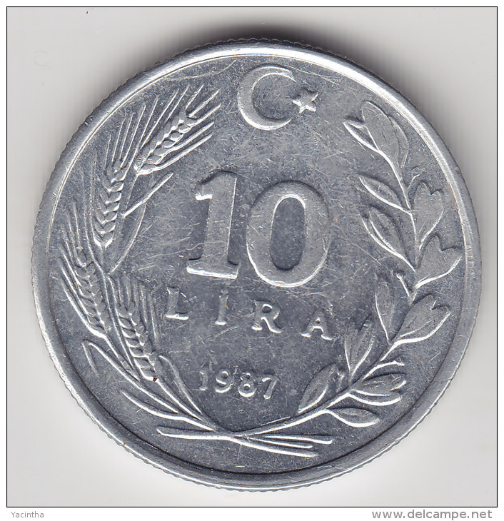 @Y@    Turkije   10 Lira  1987      (2496) - Türkei