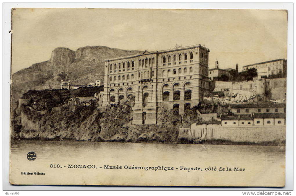 MONACO---Musée Océanographique--Façade ,coté Mer N° 810 éd Giletta - Musée Océanographique