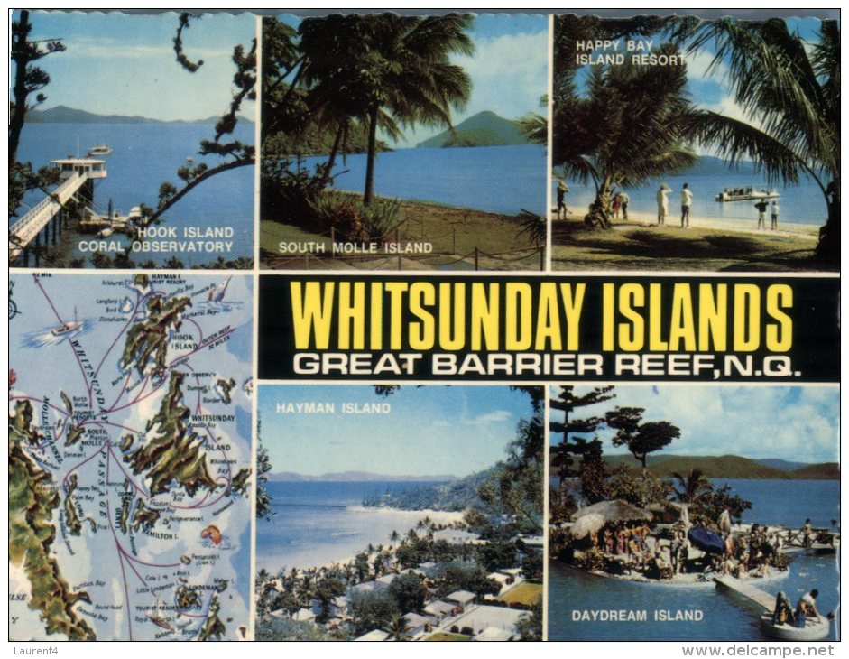 (300) Australia - QLD - Whitsunday Islands With Map - Mackay / Whitsundays