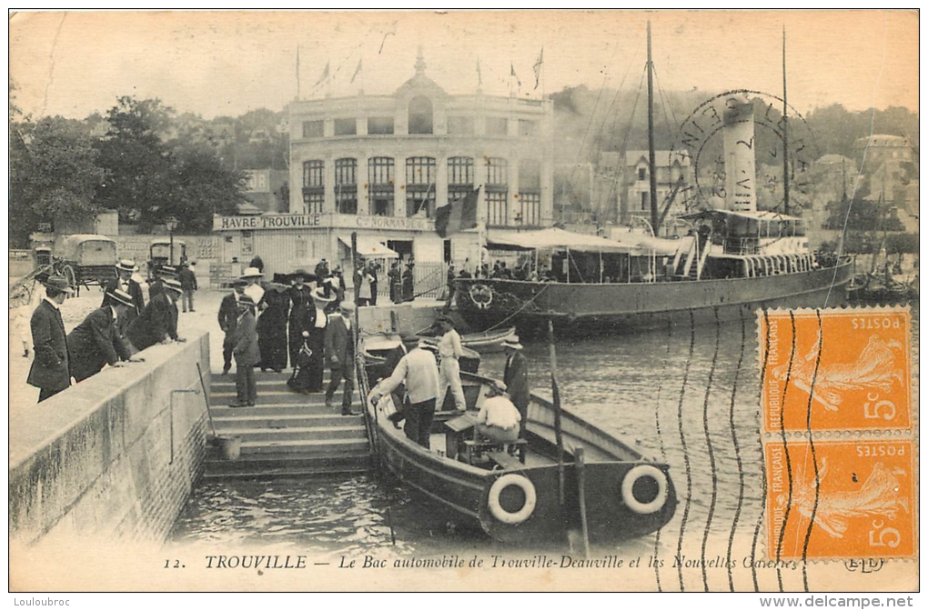 14 TROUVILLE LE BAC AUTOMOBILE DE DEAUVILLE TROUVILLE ET LES NOUVELLES GALERIES - Trouville