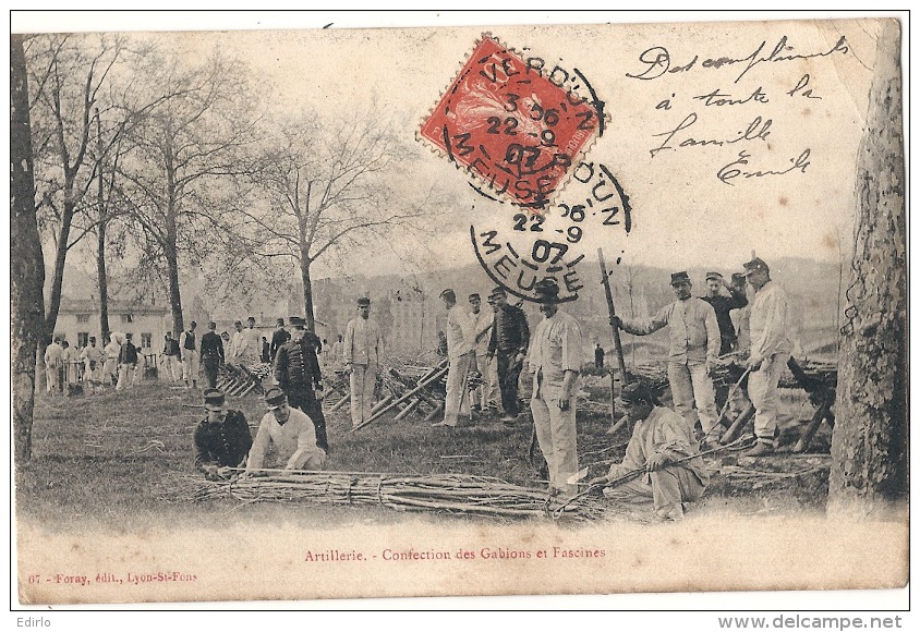 Militaria - Artillerie - Confection Des Gabions Et Fascines  - Petit Manque De Fraicheur 1907 - Manoeuvres