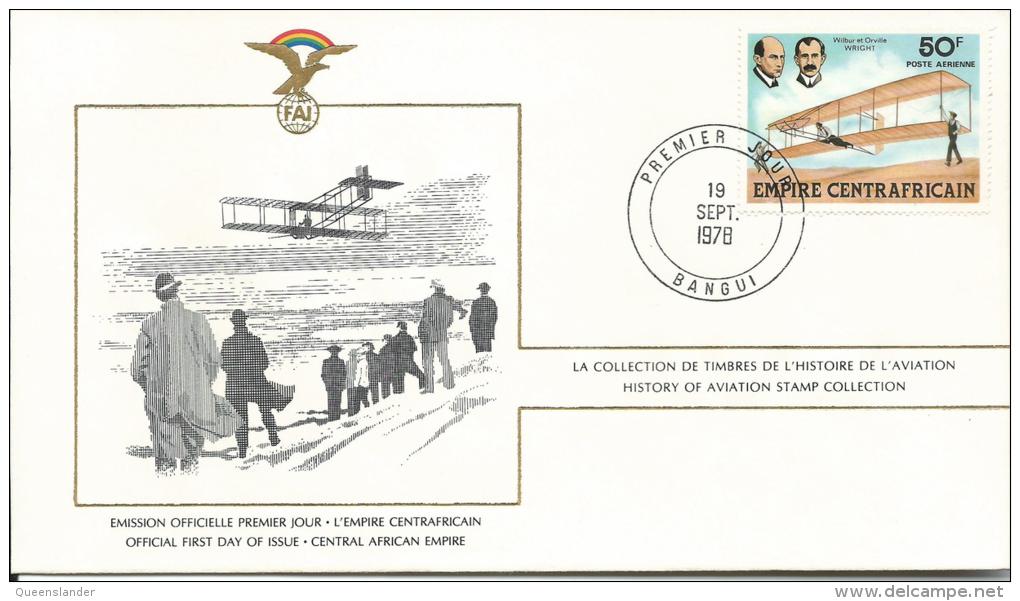 FDC Aviation Progress FDI 19 Sept 1978 Bangui  Official Emission Fed Aeronautique International - Central African Republic