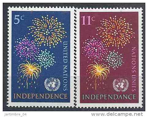 1967 NATIONS UNIES 163-64** Feux D´artifice - Neufs