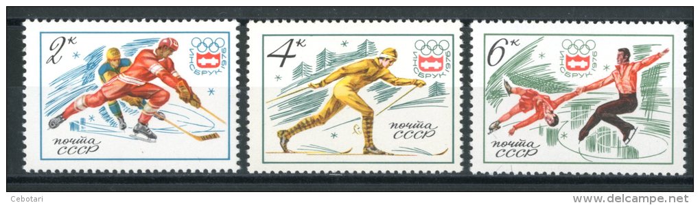RUSSIA 1976** - Giochi Olimpici Invernali "Innsbruck '76" - 3 Val. MNH Come Da Scansione. - Inverno1976: Innsbruck