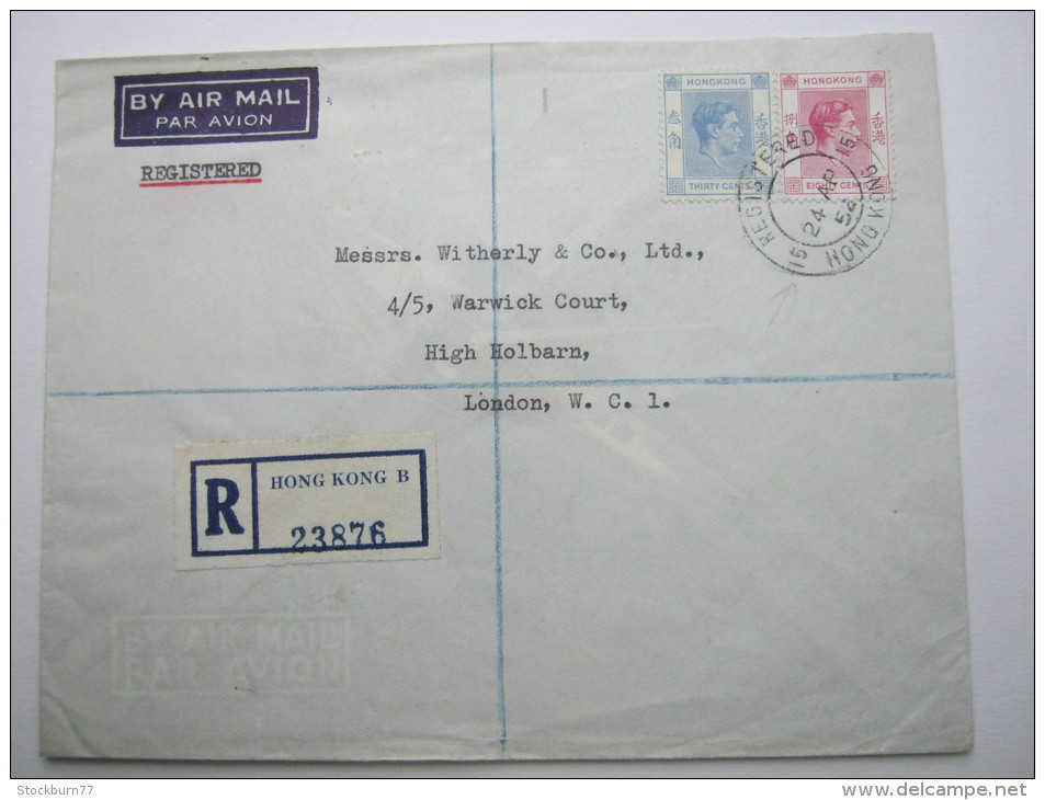 HONGKONG,  1952,  Brief - Cartas & Documentos