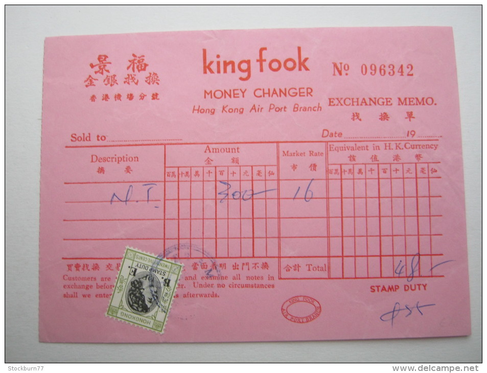 HONGKONG,  Stamp Duty - Cartas & Documentos