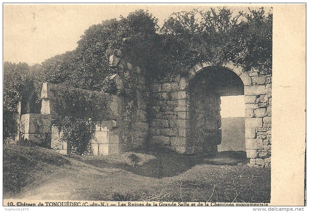 BRETAGNE - 22 - COTES D'ARMOR - TONQUEDEC -  Château - Ruines De La Grande Salle - Tonquédec